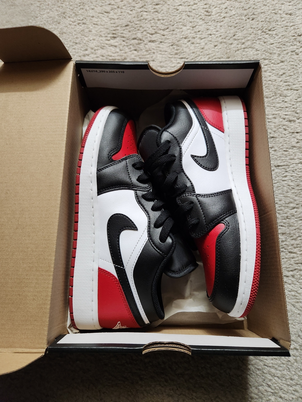 Nike Air Jordan 1 Low - Black/White/Red